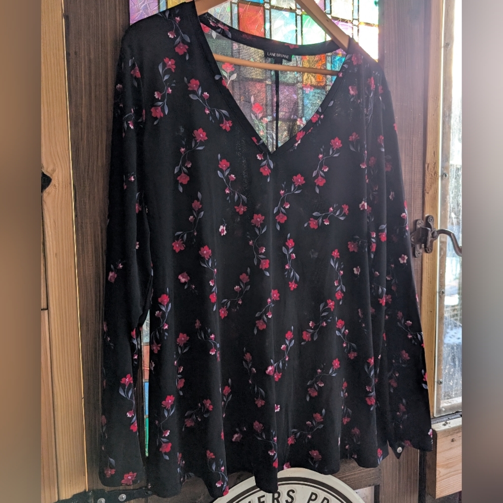 Lane Bryant Floral Tunic Blouse